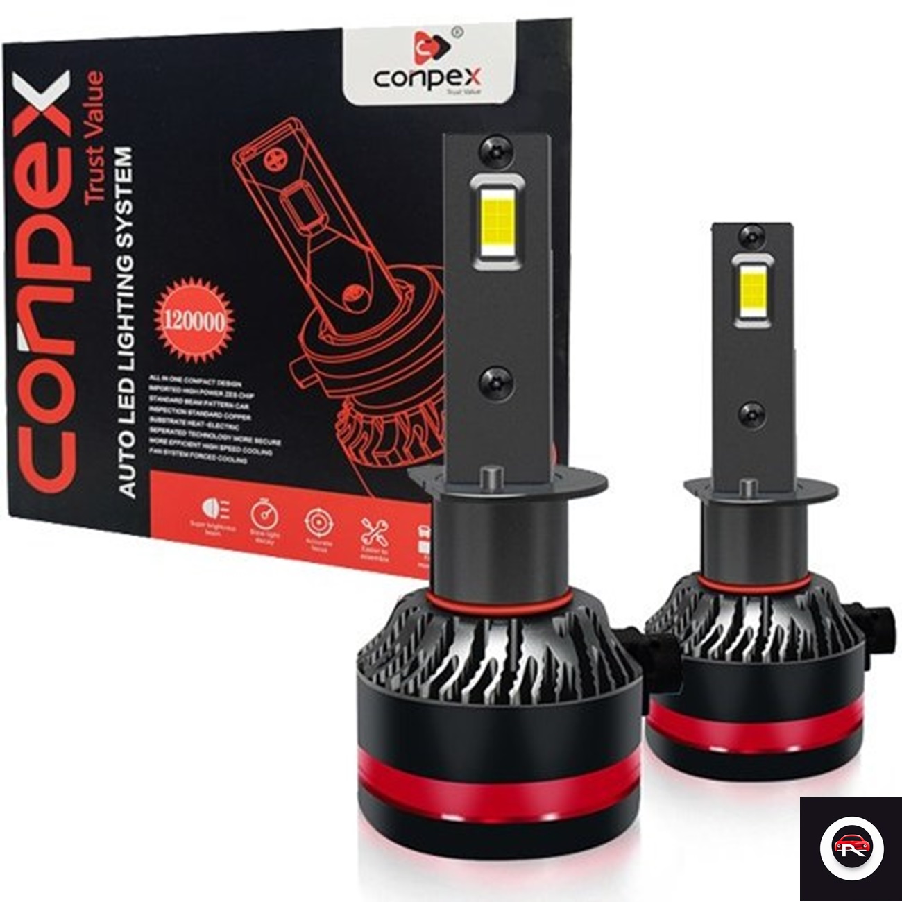 لامپ هدلایت conpex m8 Pro خودرو اپل کورسا